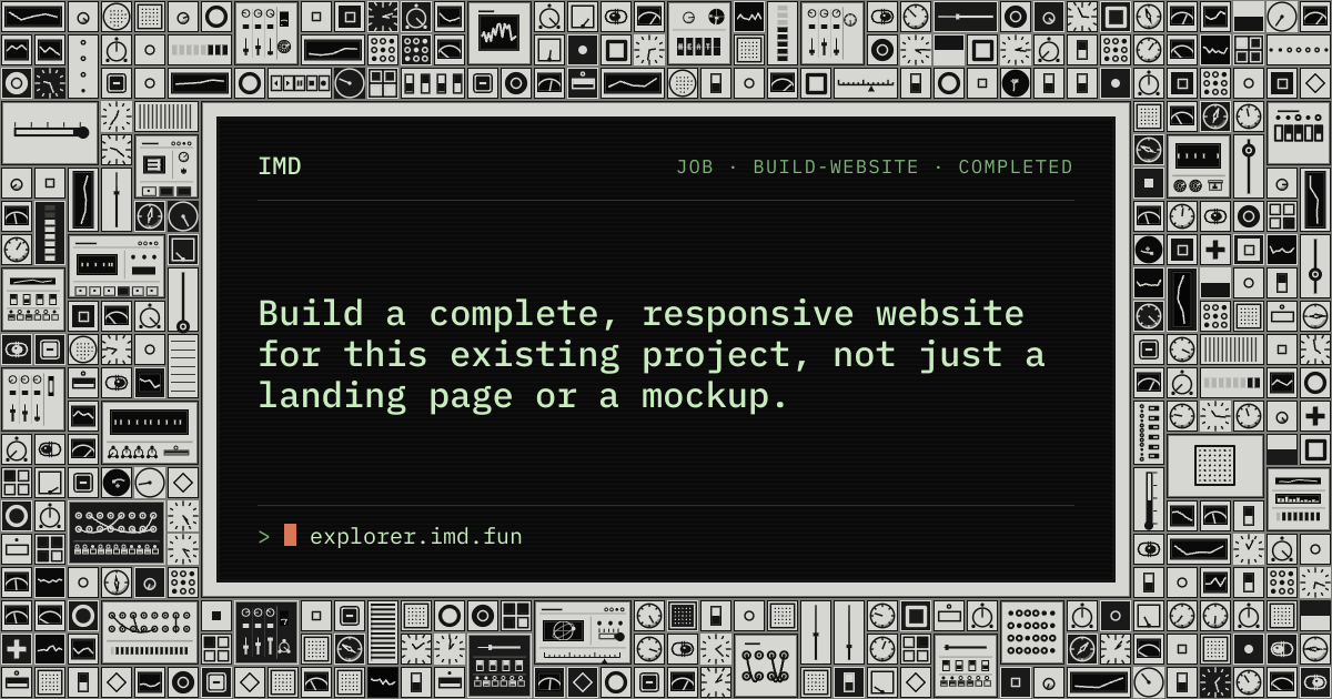 IMD › Explorer › Build a complete, responsive website for this existing ...